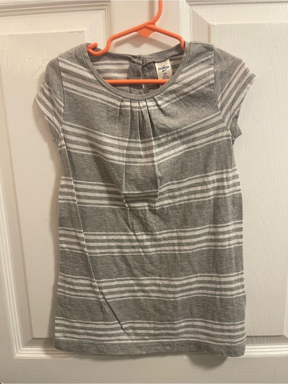 OshKosh B'gosh Grey and White Striped Knit Dress